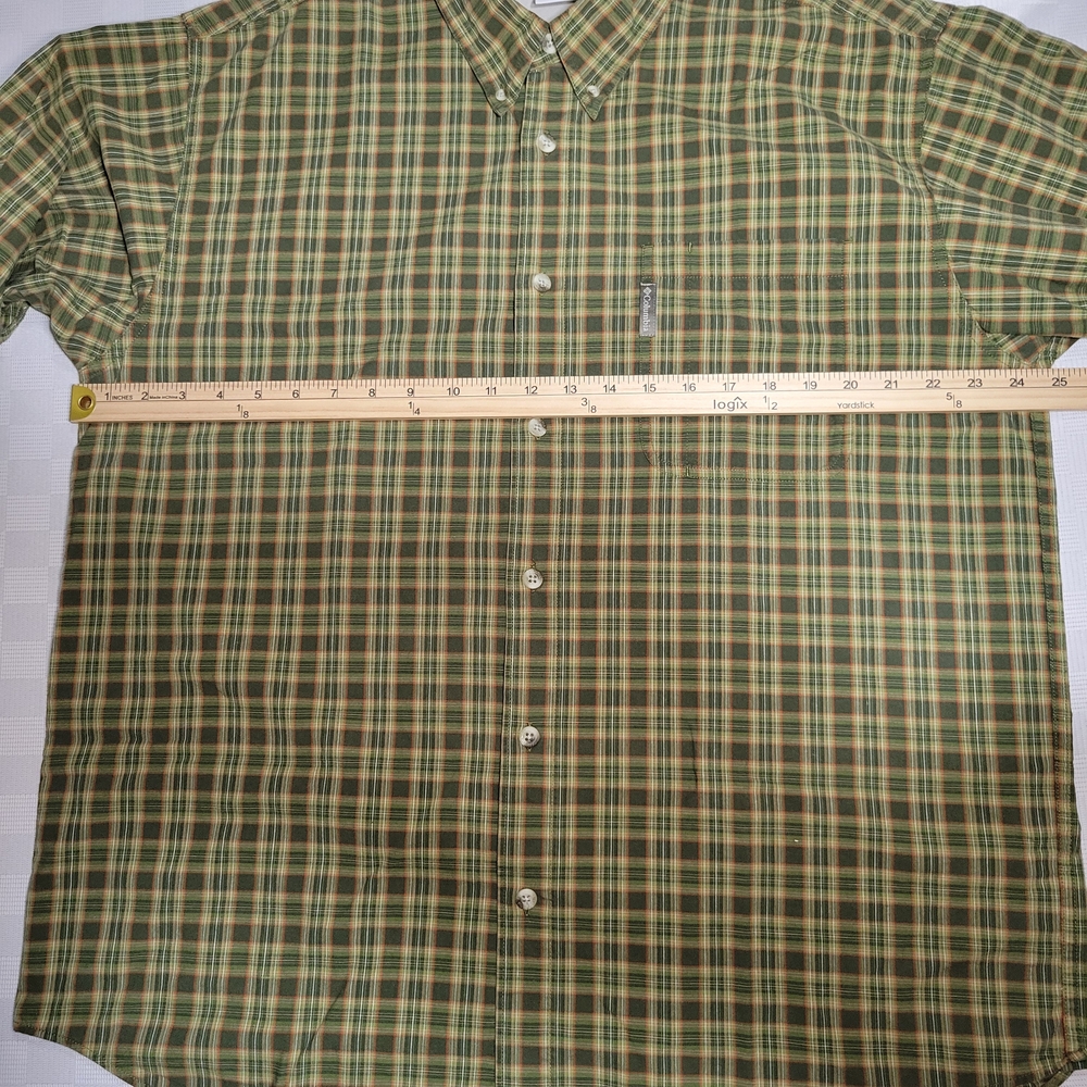 Columbia Men's Size XL Green Plaid Button Down Shirt Casual Work Office - Picture 8 of 10